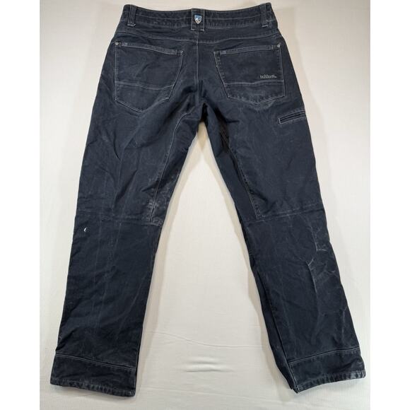 KÜHL Men’s Rugged Outdoor Pants Black 34x30 Stretch Articulated Work Hikin - Picture 3 of 11